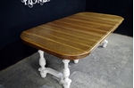 Picture of French Henri II style Walnut Table + Admiralty Flute Legged Chairs