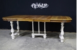 Picture of French Henri II style Walnut Table + Admiralty Flute Legged Chairs