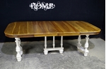 Picture of French Henri II style Walnut Table + Admiralty Flute Legged Chairs