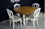 Picture of French Henri II style Walnut Table + Admiralty Flute Legged Chairs