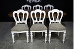 Picture of French Henri II style Walnut Table + Admiralty Flute Legged Chairs