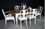 Picture of French-Style Walnut Extending Dining Table + 6 Chairs