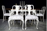Picture of French-Style Walnut Extending Dining Table + 6 Chairs