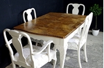 Picture of French-Style Walnut Extending Dining Table + 6 Chairs