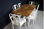 Picture of French-Style Walnut Extending Dining Table + 6 Chairs