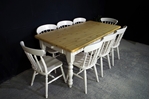 Picture of 6ft Pine Farmhouse Table + 8 Beech Spindle back chairs