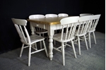 Picture of 6ft Pine Farmhouse Table + 8 Beech Spindle back chairs