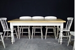 Picture of 6ft Pine Farmhouse Table + 8 Beech Spindle back chairs