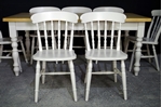 Picture of 6ft Pine Farmhouse Table + 8 Beech Spindle back chairs