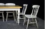 Picture of 6ft Pine Farmhouse Table + 8 Beech Spindle back chairs