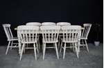 Picture of 6ft Pine Farmhouse Table + 8 Beech Spindle back chairs