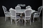 Picture of French Style Dining Set - Linen Upholstery