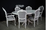 Picture of French Style Dining Set - Linen Upholstery