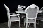 Picture of French Style Dining Set - Linen Upholstery