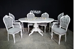 Picture of French Style Dining Set - Linen Upholstery