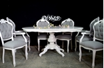 Picture of French Style Dining Set - Linen Upholstery