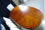 Picture of Vintage Oval Mahogany Extending Table + 8 New Parson's Chairs