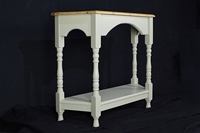 Picture of Tapered Top Pine Console Table French Gray