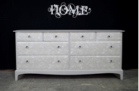 Picture of Stag Long Eight Drawer Chest - Lace Effect