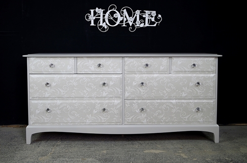 Picture of Stag Long Eight Drawer Chest - Lace Effect