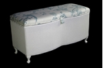 Picture of Vintage Lloyd Loom Ottoman - twin curved front