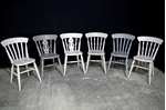Picture of 5ft Pine Farmhouse Table + 6 chairs in Different Grays.