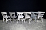 Picture of 5ft Pine Farmhouse Table + 6 chairs in Different Grays.