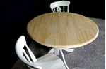 Picture of Two Round  Beech Top Pedestal Table + 4 Farmhouse Chairs