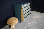 Picture of Retro 5 Drawer Chest Art Deco Decoupage Drawers