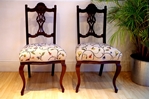 Picture of Pair of Antique Edwardian Upholstered Chairs
