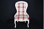 Picture of Queen Anne Occasional Chair in Cranberry Highland Check