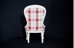 Picture of Queen Anne Occasional Chair in Cranberry Highland Check