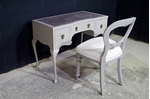 Picture of Antique Ladies' Kneehole Desk with Balloon Back Chair