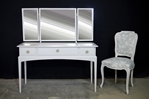 Picture of Petite Stag Minstrel Dressing Table with Vintage French Style Chair