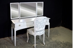 Picture of Petite Stag Minstrel Dressing Table with Vintage French Style Chair