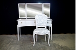 Picture of Petite Stag Minstrel Dressing Table with Vintage French Style Chair