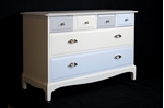 Picture of Stag Six Drawer Chest  Titania / Blue Tulle