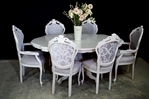Picture of French Style Upholstered Dining Set in Pavilion Gray 