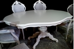 Picture of French Style Upholstered Dining Set in Pavilion Gray 