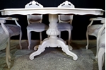 Picture of French Style Upholstered Dining Set in Pavilion Gray 