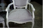 Picture of French Style Upholstered Dining Set in Pavilion Gray 