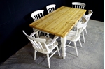 Picture of 6ft Pine Farmhouse Table + 6 Beech Spindle back chairs