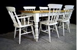Picture of 6ft Pine Farmhouse Table + 6 Beech Spindle back chairs