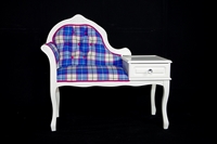 Picture of Vintage Telephone Seat - Bonnie Tartan
