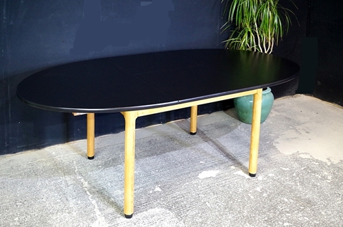 Picture of Pine Extending Table with Ebony Varnished tops