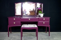 Picture of Stag Dressing Table and Stool in Brinjal