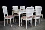Picture of French-Style 'Gold & Feather' Extending Dining Table + 6 Bergere Chairs