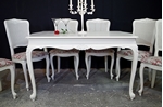 Picture of French-Style 'Gold & Feather' Extending Dining Table + 6 Bergere Chairs