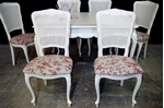 Picture of French-Style 'Gold & Feather' Extending Dining Table + 6 Bergere Chairs