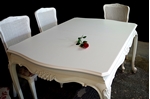 Picture of French-Style 'Gold & Feather' Extending Dining Table + 6 Bergere Chairs